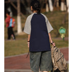 Raglan-Sleeve Colour-Block Tee