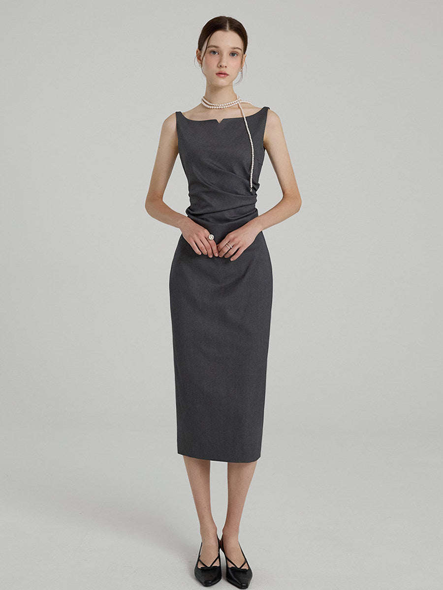 Pleated Commuter Dress