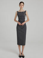 Pleated Commuter Dress