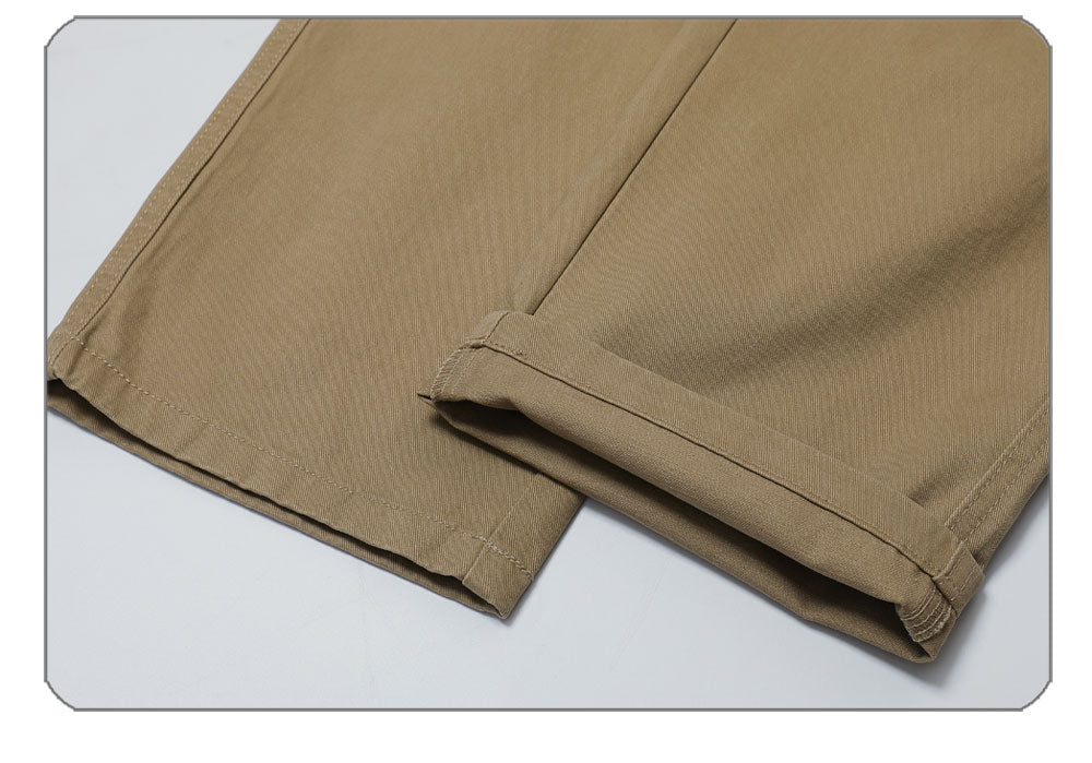 Draped Wide-Leg Cotton Pants