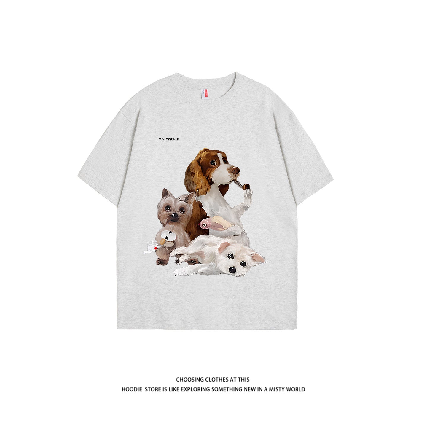 Puppy-Print Loose Tee
