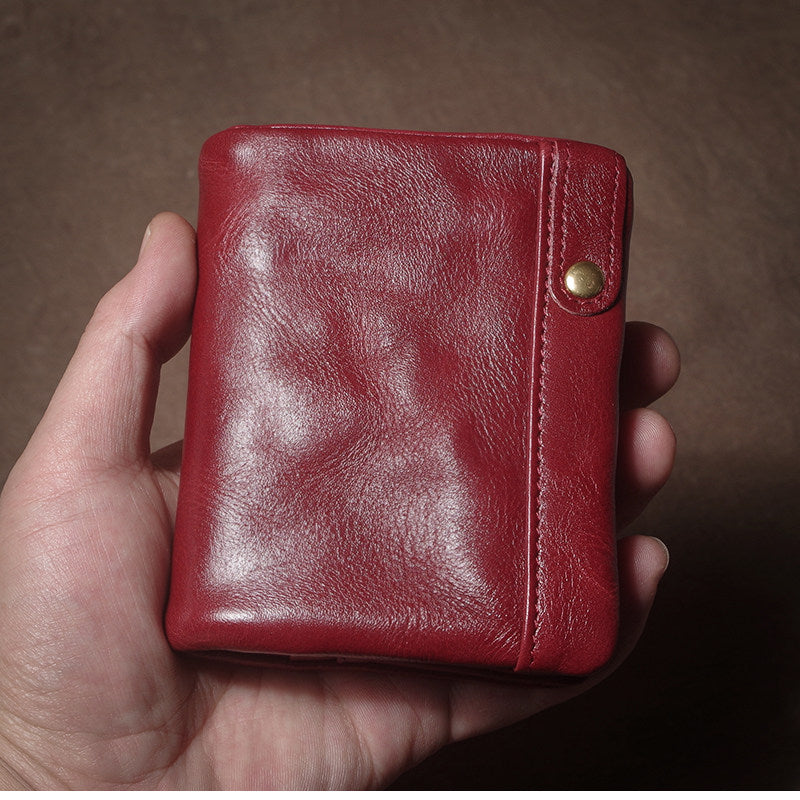 Mr. Mirror vegetable-tanned leather wallet in cowhide