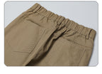 Draped Wide-Leg Cotton Pants