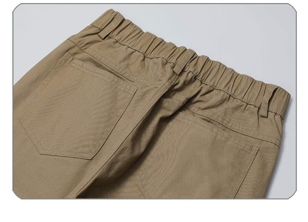 Draped Wide-Leg Cotton Pants