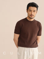 CULTUM knit crewneck tee, side view