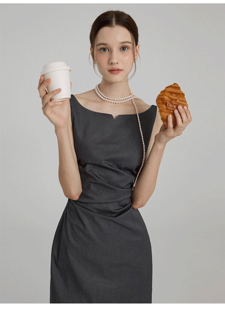 Pleated Commuter Dress