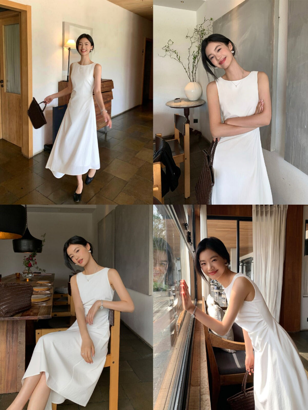 Irregular-Hem Sleeveless Dress
