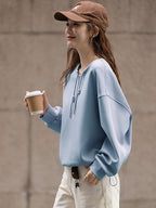 DME Style crewneck sweatshirt for women in cotton blend