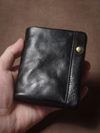 Mr. Mirror vegetable-tanned leather wallet in cowhide